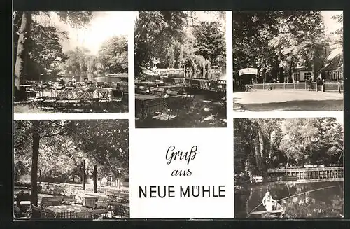 AK Neue Mühle, Gasthaus, Aussenbereich, Parkpartie