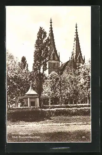 AK Göppingen, Städt. Brunnenhäuschen in den Ludwigsanlagen