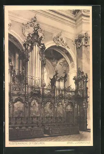 AK Ottobeuren, Klosterkirche, Orgel und Chorstuhle