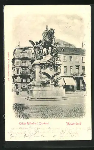 AK Düsseldorf, Kaiser Wilhelm I. Denkmal