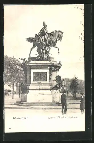 AK Düsseldorf, Kaiser Wilhelm Denkmal