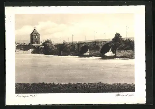 AK Esslingen a. N., Partie an der Pliensaubrücke