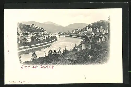 AK Salzburg, Flusspartie mit Zentrum