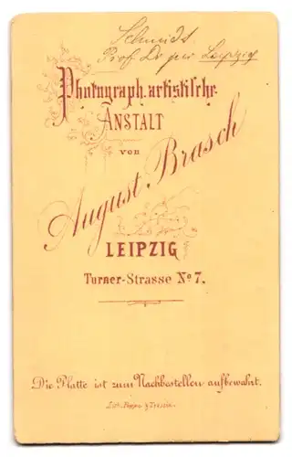 Fotografie Brasch, Leipzig, Turnerstr. 7, Prof. Dr. Jurist Karl Schmidt Rechtswissenschaftler Dekan der Fakultät Leipzig