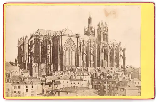 Fotografie F. Baudinet, Metz, Ansicht Metz, Kathedrale und umliegende Gebäude