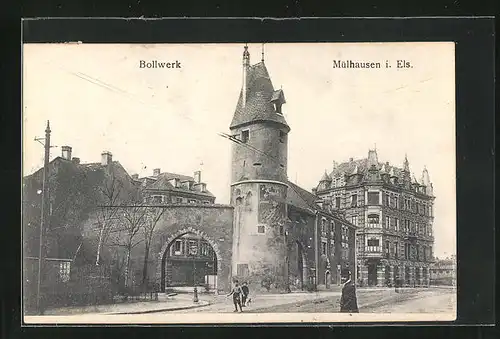 AK Mülhausen, Strasse am Bollwerk