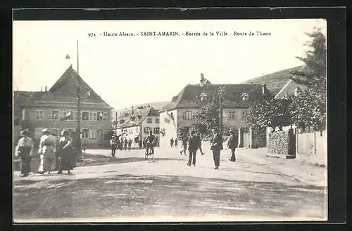 AK Saint-Amarin, Entrée de la Ville, Route de Thann