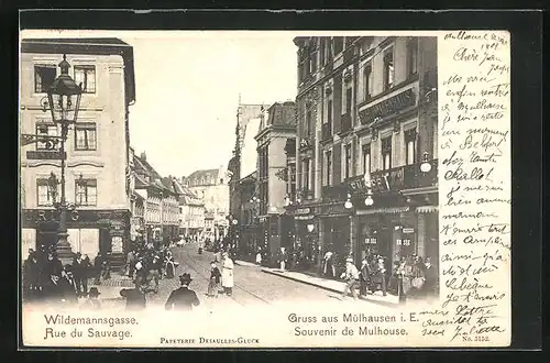 AK Mülhausen, Strasse an der Wildemannsgasse