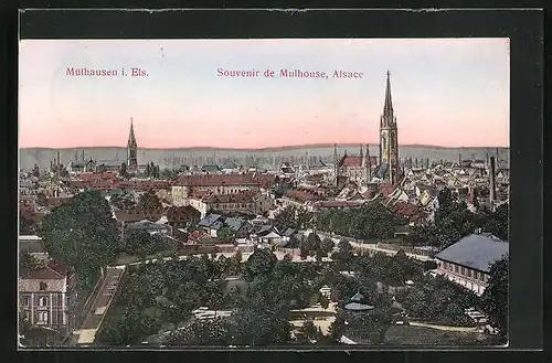 AK Mülhausen, Totalansicht der Stadt