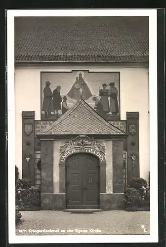 AK Egern, Kriegerdenkmal an der Kirche