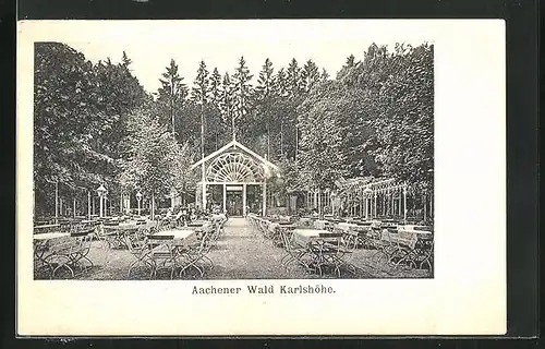 AK Aachen, Restaurant Karlshöhe im Aachener Wald