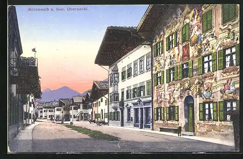 AK Mittenwald a. Isar, Obermarkt