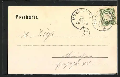 AK Gross-Gmain, Ortsansicht mit Untersberg