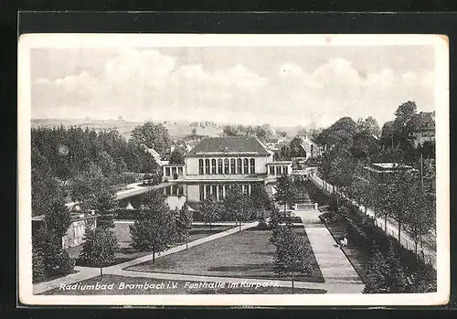 AK Brambach /V., Festhalle im Kurpark