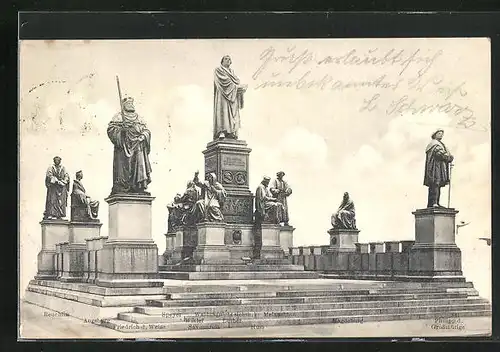 AK Worms /Rh., Lutherdenkmal