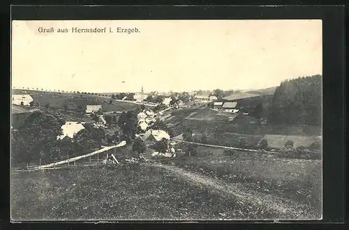 AK Hermsdorf /Erzgebirge, Ortsansicht