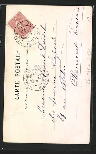 Künstler-AK sign. Sirat: Frankreich, Karikatur, M. Le General Andre, Schlachtfeld