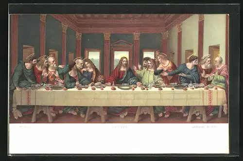 Künstler-AK Stengel & Co. Nr. 29865: La Cena, Das Letzte Abendmahl