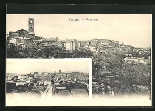 AK Perugia, Panorama der Stadt