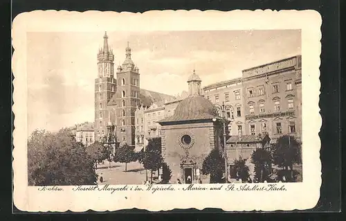 AK Krakau-Krakow, Marien- und St. Adalbert-Kirche