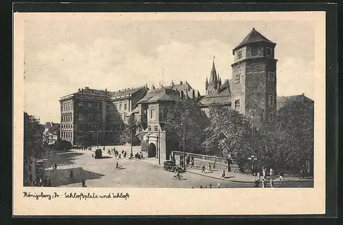 AK Königsberg, Schlossplatz und Schloss