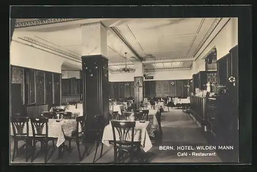 AK Bern, Hotel Wilden Mann mit Cafe-Restaurant