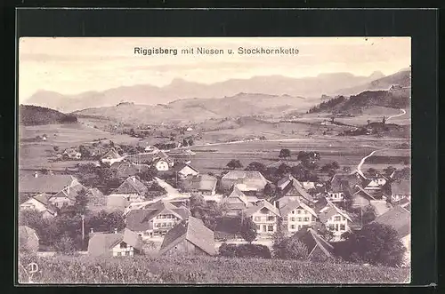 AK Riggisberg, Teilansicht mit Niesen und Stockhornkette