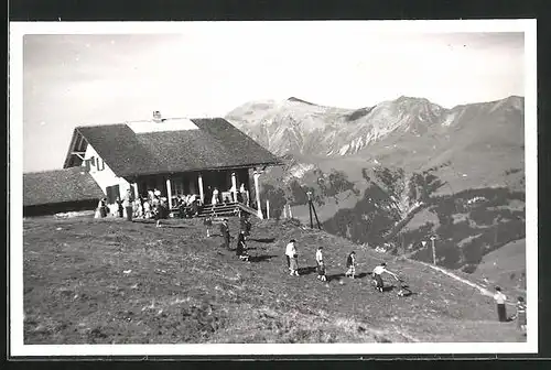 Foto-AK Lenk, Bühlberg mit Besuchern