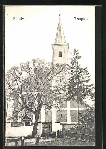AK Rötfalva, Templom, Ansicht der Kirche