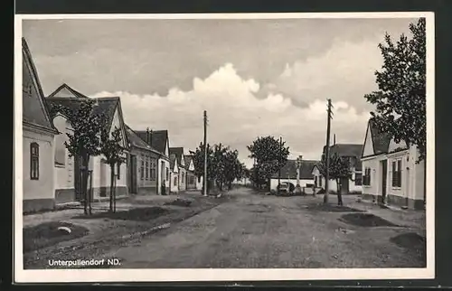 AK Unterpullendorf, Hauptstrasse durch das Dorf