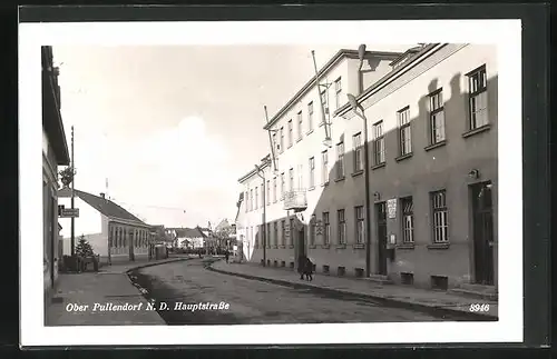 AK Pullendorf, Hauptstrasse mit Rathaus