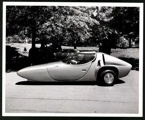 Fotografie Auto Prototyp, 3-Rad Sportwagen, US-Car, Grossformat 25 x 20cm