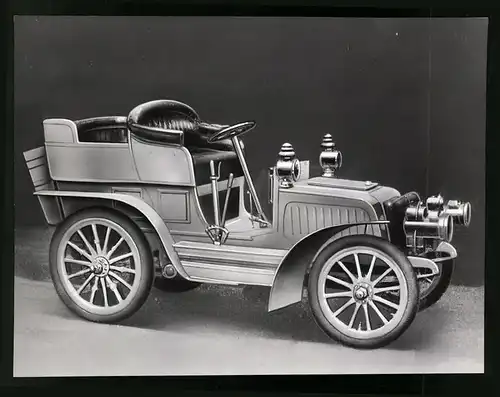 Archiv-Fotografie Auto Fiat 12 HP, PKW mit Karbid-Lampen, Datenblatt beiliegend
