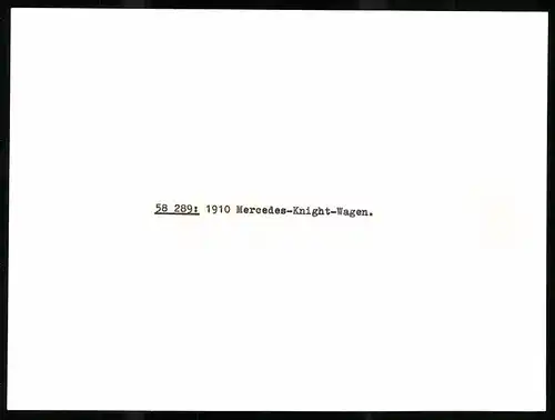 Archiv-Fotografie Auto Mercedes Knight-Wagen, PKW vor der Daimler-Benz AG