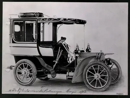 Archiv-Fotografie Auto Mercedes Kettenwagen Coupe von 1903