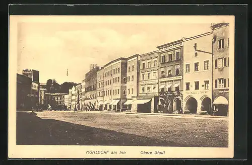 AK Mühldorf /Inn, Obere Stadt mit Geschäften