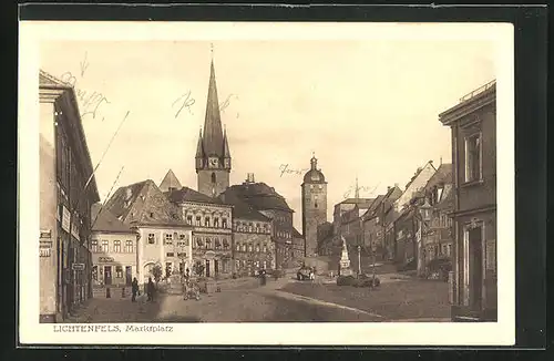 AK Lichtenfels, Marktplatz mit Türmen