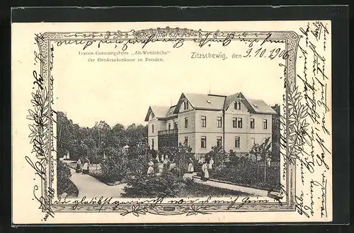 AK Zitzschewig, Frauen-Genesungsheim Alt-Wettinhöhe der Ortskrankenkasse zu Dresden