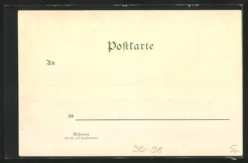 Lithographie Soldat vom Kavallerie-Regt. No. 2