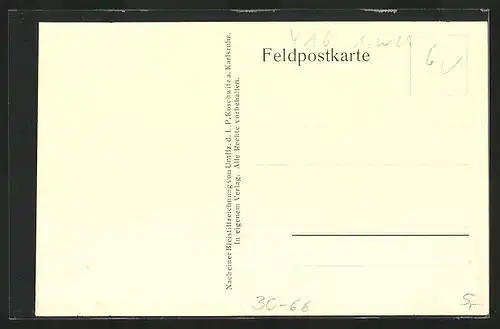 Künstler-AK Alarm im Schützengraben