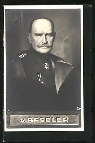 AK Heerführer v. Beseler im Portrait