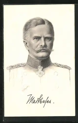 Künstler-AK Herrführer Generalfeldmarschall von Mackensen