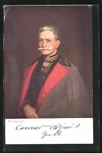 Künstler-AK Heerführer Generaloberst Franz Freiherr Conrad von Hötzendorf