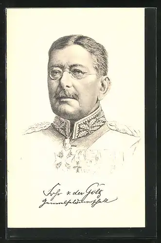 Künstler-AK Heerführer Generalfeldmarschall von der Goltz