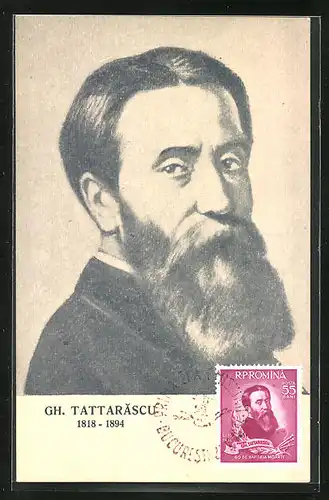 Maximum-AK Gh. Tattarascu im Portrait, Ganzsache