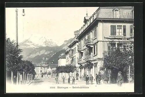 AK Meiringen, Blick in die Bahnhofstrasse