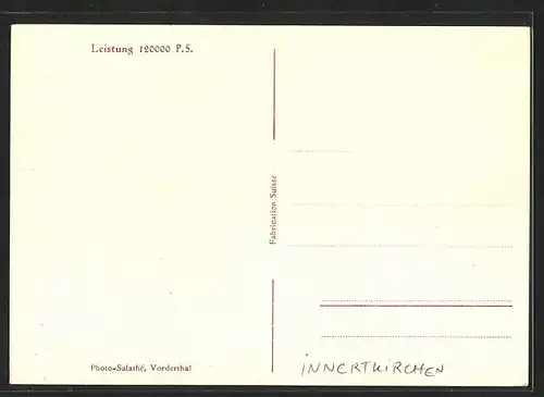 AK Innertkirchen, Zentrale Handeck, Maschinensaal, Innenansicht