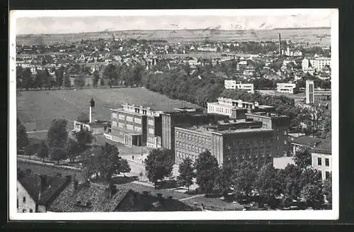 AK Königgrätz / Hradec Kralove, Gebäudekomplex im Stadtkern