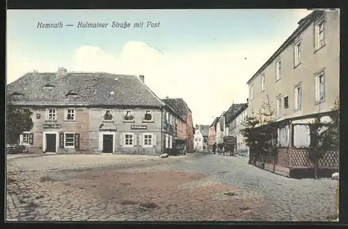 AK Kemnath, Kulmainer Strasse mit Post
