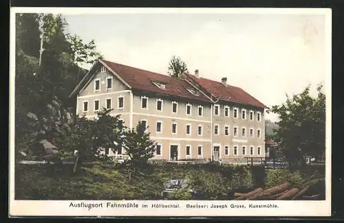 AK Rettenberg, Fahnmühle im Höllbachtal, Gebäudeansicht